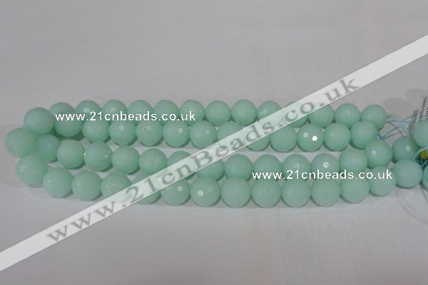 CTU2577 15.5 inches 16mm faceted round synthetic turquoise beads