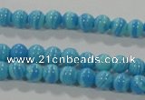 CTU2580 15.5 inches 4mm round synthetic turquoise beads