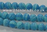 CTU2581 15.5 inches 6mm round synthetic turquoise beads