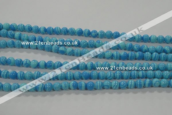 CTU2581 15.5 inches 6mm round synthetic turquoise beads