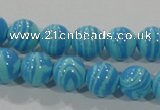 CTU2582 15.5 inches 8mm round synthetic turquoise beads