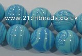 CTU2585 15.5 inches 14mm round synthetic turquoise beads