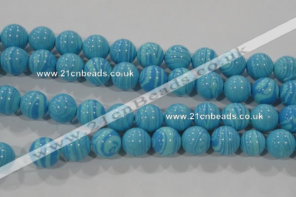 CTU2585 15.5 inches 14mm round synthetic turquoise beads