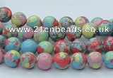 CTU259 16 inches 8mm round imitation turquoise beads wholesale