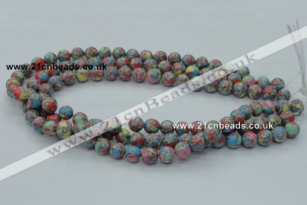 CTU260 16 inches 10mm round imitation turquoise beads wholesale