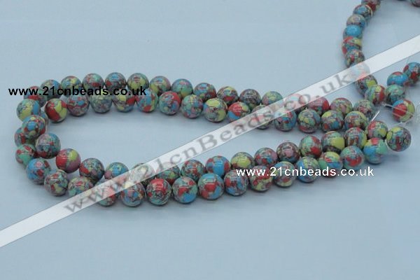 CTU261 16 inches 12mm round imitation turquoise beads wholesale