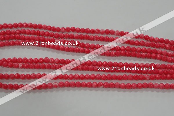 CTU2610 15.5 inches 4mm round synthetic turquoise beads