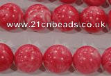 CTU2615 15.5 inches 14mm round synthetic turquoise beads