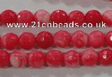 CTU2621 15.5 inches 6mm faceted round synthetic turquoise beads