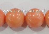 CTU2639 15.5 inches 20mm round synthetic turquoise beads