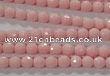 CTU2680 15.5 inches 3mm faceted round synthetic turquoise beads