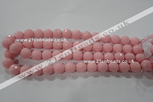 CTU2684 15.5 inches 14mm faceted round synthetic turquoise beads