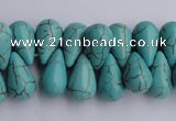 CTU27 14.5 inches 10*17mm teardrop blue turquoise beads Wholesale