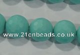 CTU2784 15.5 inches 12mm faceted round synthetic turquoise beads