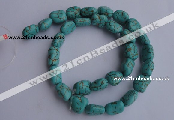 CTU31 15.5 inches 16*20mm freeform blue turquoise beads Wholesale