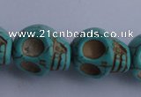 CTU32 15.5 inches 14*17*18mm skull shape blue turquoise beads