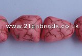 CTU33 15.5 inches 14*22mm freeform pink turquoise beads Wholesale