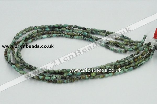 CTU406 15.5 inches 4*6mm rice African turquoise beads wholesale