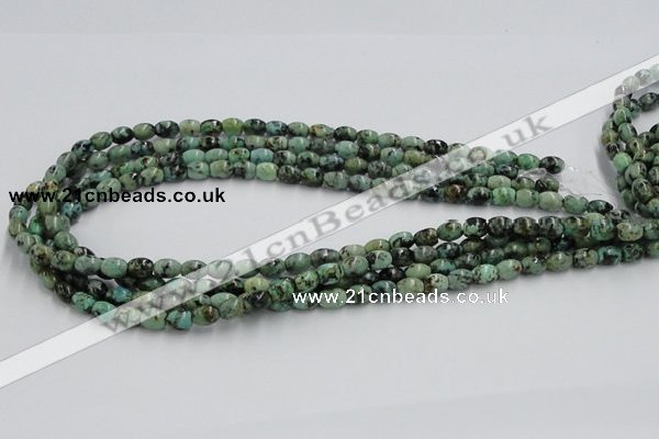 CTU407 15.5 inches 6*7mm rice African turquoise beads wholesale