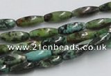 CTU408 15.5 inches 5*13mm rice African turquoise beads wholesale