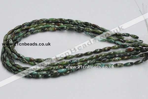 CTU408 15.5 inches 5*13mm rice African turquoise beads wholesale