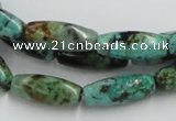 CTU409 15.5 inches 8*12mm rice African turquoise beads wholesale