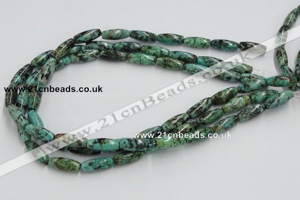 CTU409 15.5 inches 8*12mm rice African turquoise beads wholesale