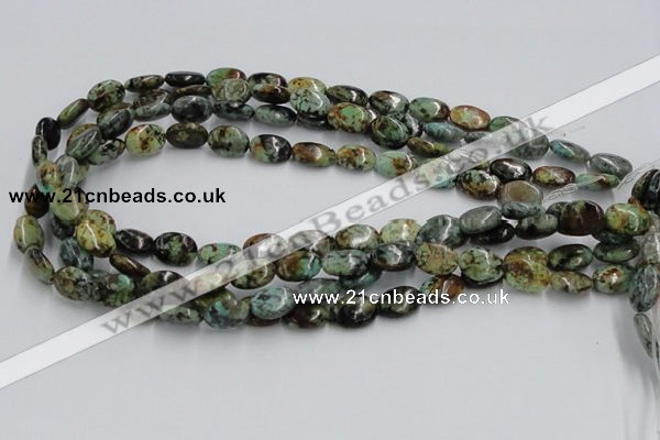 CTU413 15.5 inches 10*14mm oval African turquoise beads wholesale