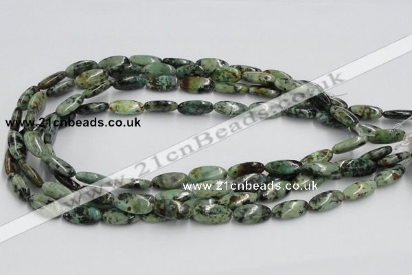 CTU414 15.5 inches 10*18mm oval African turquoise beads wholesale