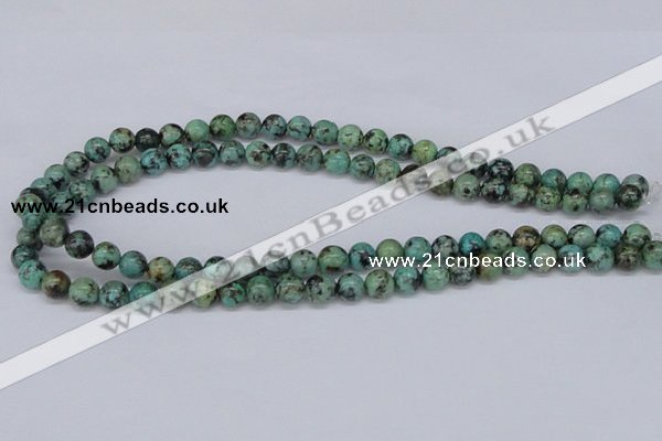 CTU427 15.5 inches 8mm round African turquoise beads wholesale