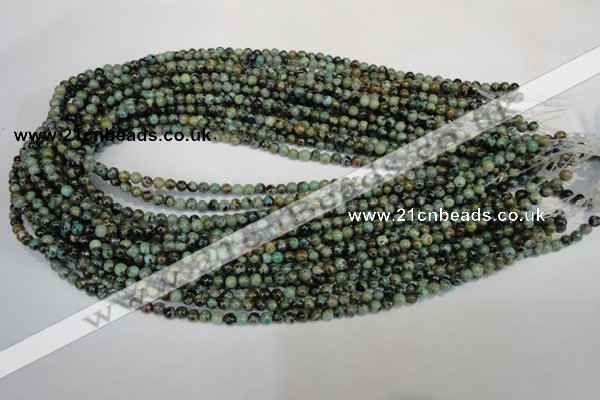 CTU480 15.5 inches 4mm round African turquoise beads wholesale