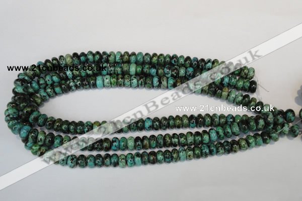 CTU484 15.5 inches 6*10mm rondelle African turquoise beads wholesale