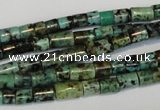 CTU485 15.5 inches 5*5mm - 5*8mm tube African turquoise beads wholesale