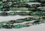 CTU486 15.5 inches 5*12mm rice African turquoise beads wholesale