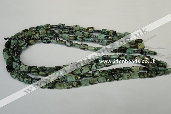 CTU494 15.5 inches 8*10mm rectangle African turquoise beads wholesale