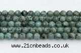 CTU520 15.5 inches 10mm faceted round African turquoise beads wholesale
