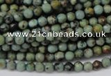 CTU550 15.5 inches 4mm faceted round African turquoise beads