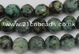 CTU552 15.5 inches 8mm faceted round African turquoise beads