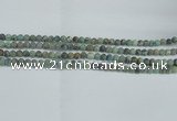 CTU562 15.5 inches 4mm round matte african turquoise beads