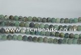 CTU565 15.5 inches 10mm round matte african turquoise beads