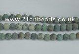 CTU566 15.5 inches 12mm round matte african turquoise beads