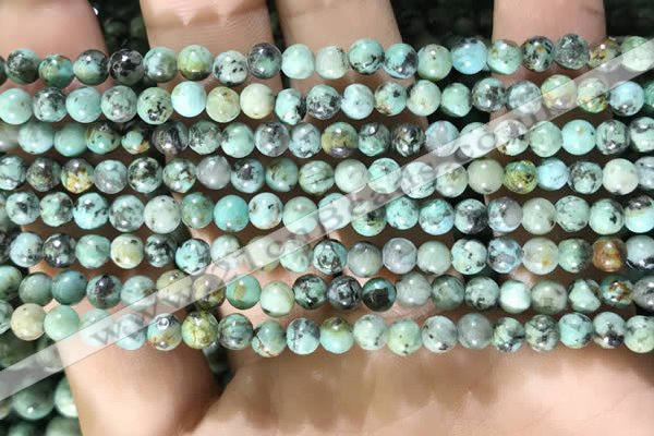 CTU570 15.5 inches 4mm round african turquoise beads wholesale