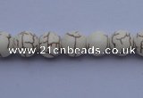 CTU67 15.5 inches 4mm round white turquoise strand beads Wholesale