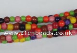 CTU700 15.5 inches 5mm round dyed turquoise beads wholesale