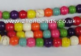 CTU701 15.5 inches 6.5mm round dyed turquoise beads wholesale