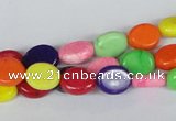 CTU715 15.5 inches 8*10mm oval dyed turquoise beads wholesale