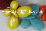 CTU739 15.5 inches 25*35mm butterfly dyed turquoise beads wholesale