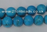 CTU825 15.5 inches 12mm round dyed turquoise beads wholesale