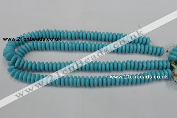 CTU880 15.5 inches 5*8mm rondelle dyed turquoise beads wholesale