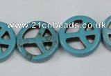 CTU900 15.5 inches 20mm coin dyed turquoise beads wholesale